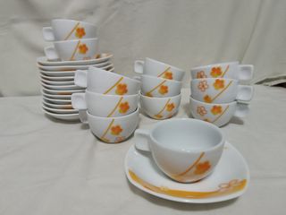 12 Tazzine Caffè - Porcellana Arancio