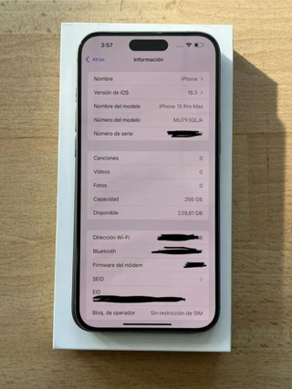 APPLE IPHONE 15 PRO MAX NATURAL 256GB OCASIÓN.