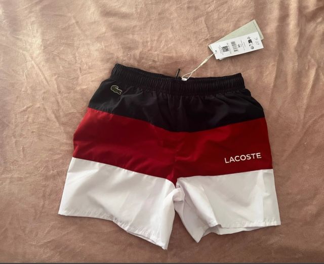 Bañador Lacoste niño rayas