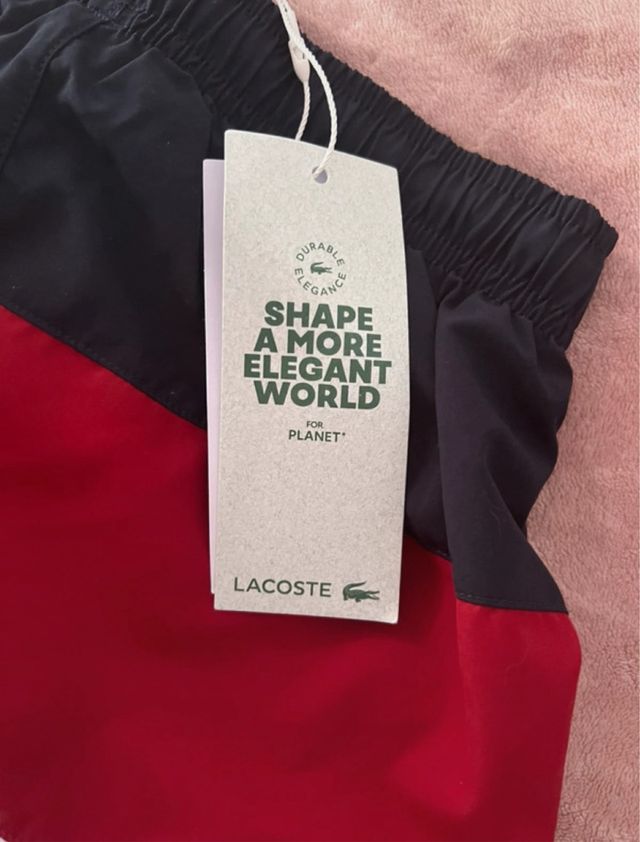 Bañador Lacoste niño rayas