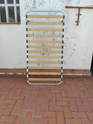 Estructura cama individual metálica con colchon