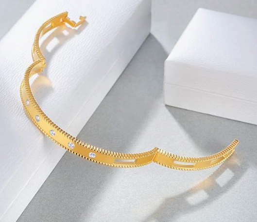 Pulsera chapada oro 18k circonitas