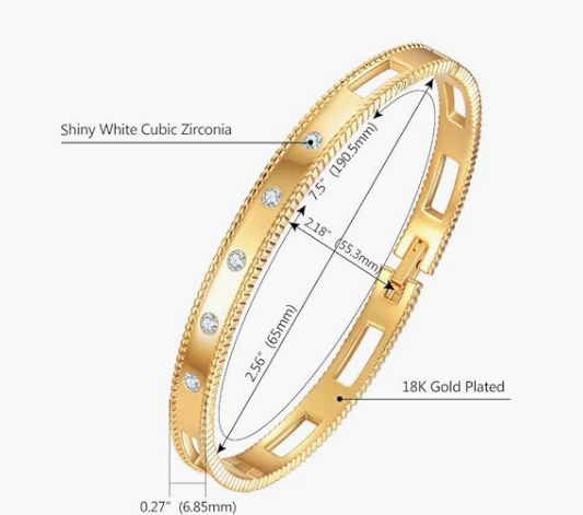 Pulsera chapada oro 18k circonitas