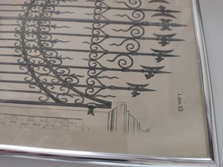 ANTIGUA LÁMINA CERRAJERÍA ENMARCADA - SIGLO XIX