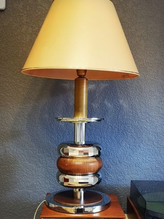 Lámpara mind century space age Madera cromada 70's