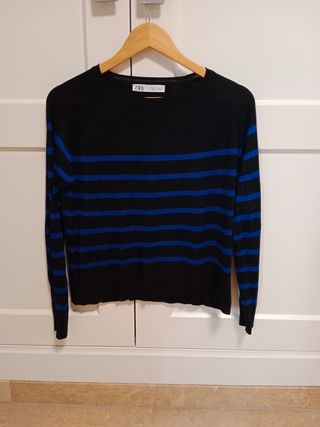Jersey fino de  rayas Zara S