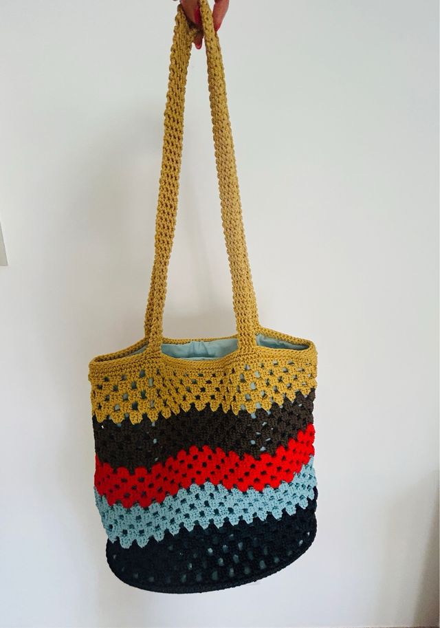 Bolso crochet multicolor