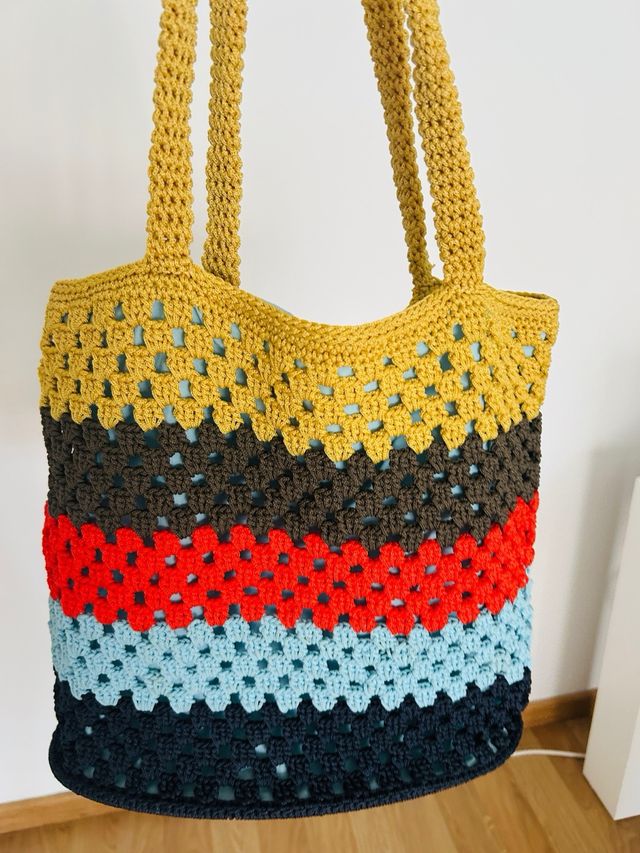 Bolso crochet multicolor
