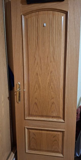 Puerta interior madera maciza roble