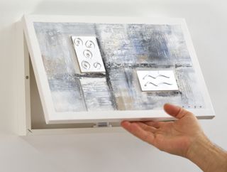 Tapa Contador Pintada a Mano, en Blanco