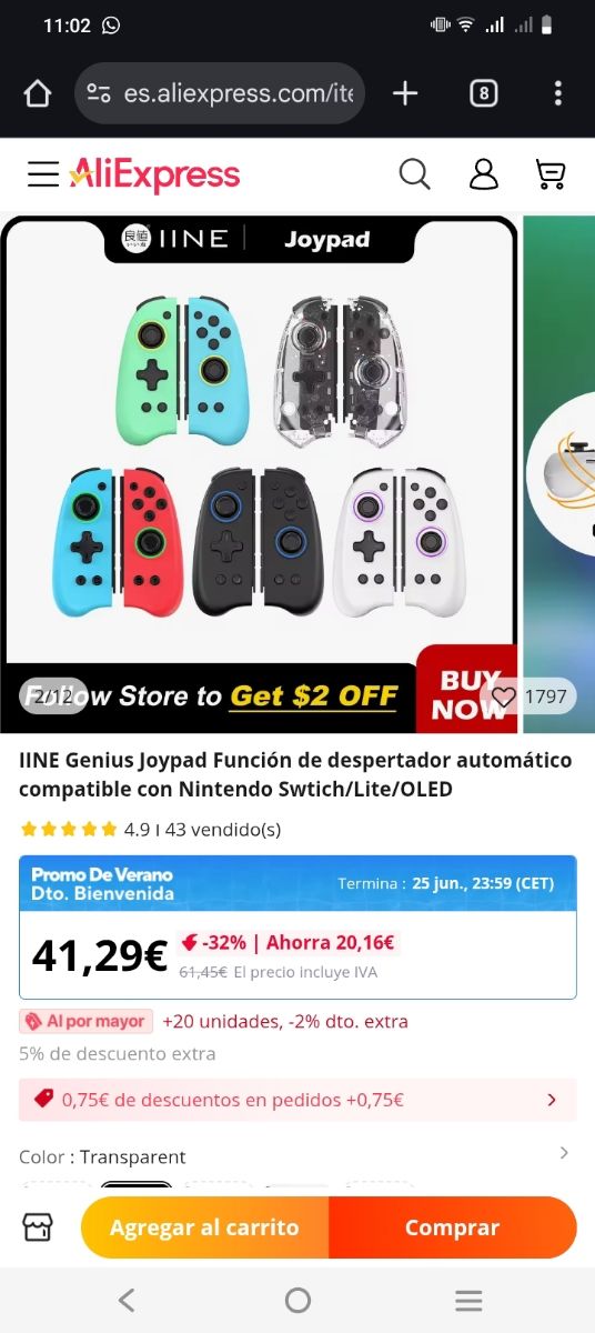Mandos inalámbricos INE para Switch