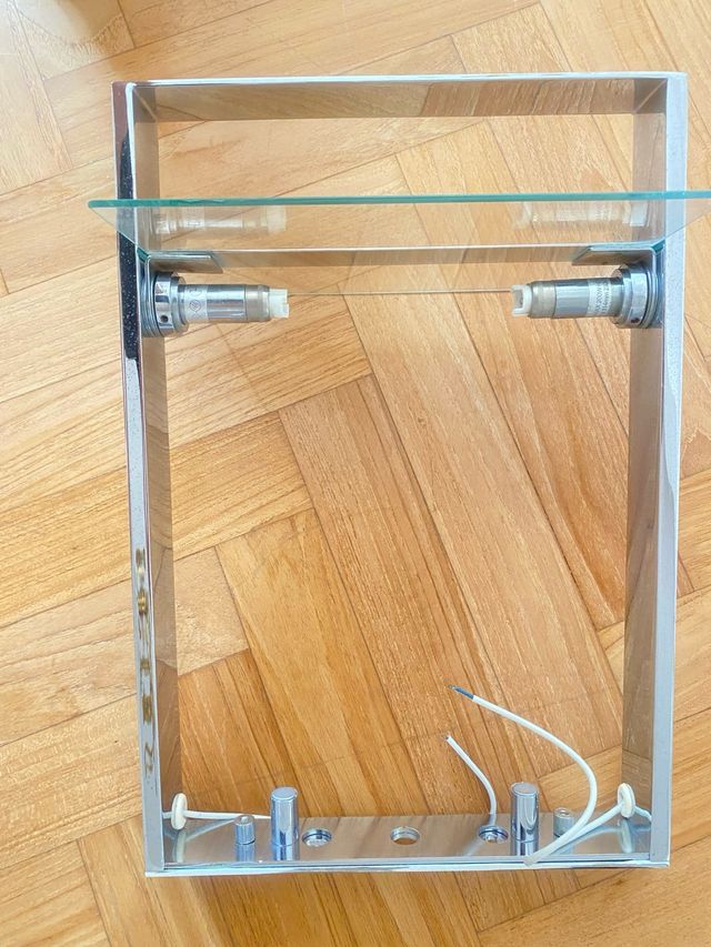 Lampada da tetto moderna - acciaio e cristallo.