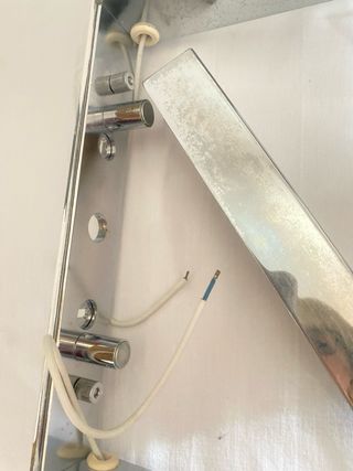 Lampada da tetto moderna - acciaio e cristallo.