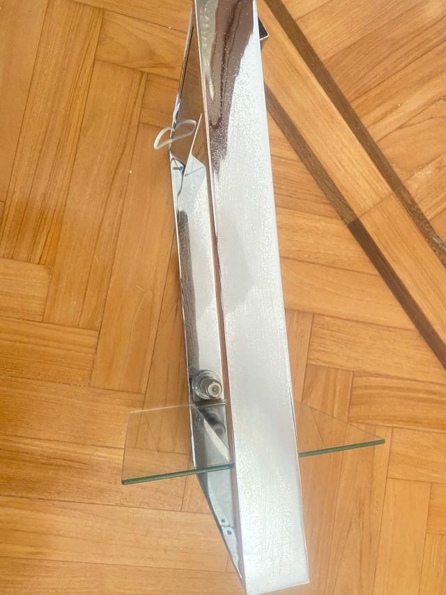 Lampada da tetto moderna - acciaio e cristallo.