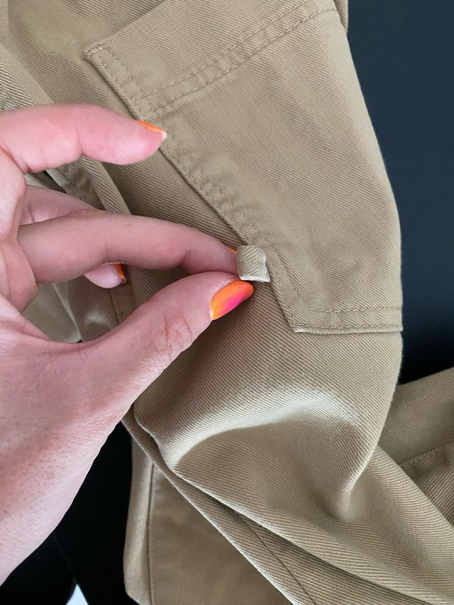 Pantalones cargo beige - tiro alto