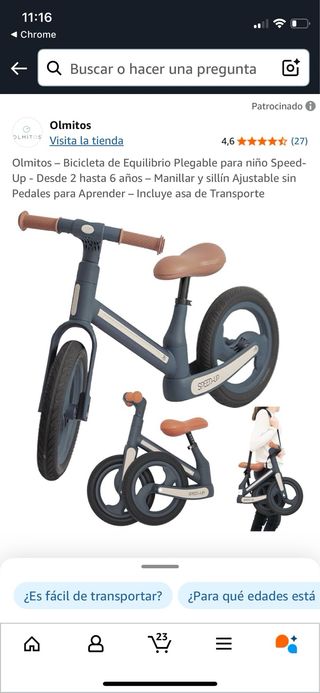Olmitos - Bicicleta Equilibrio