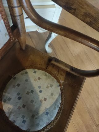 Silla alta bebé vintage madera