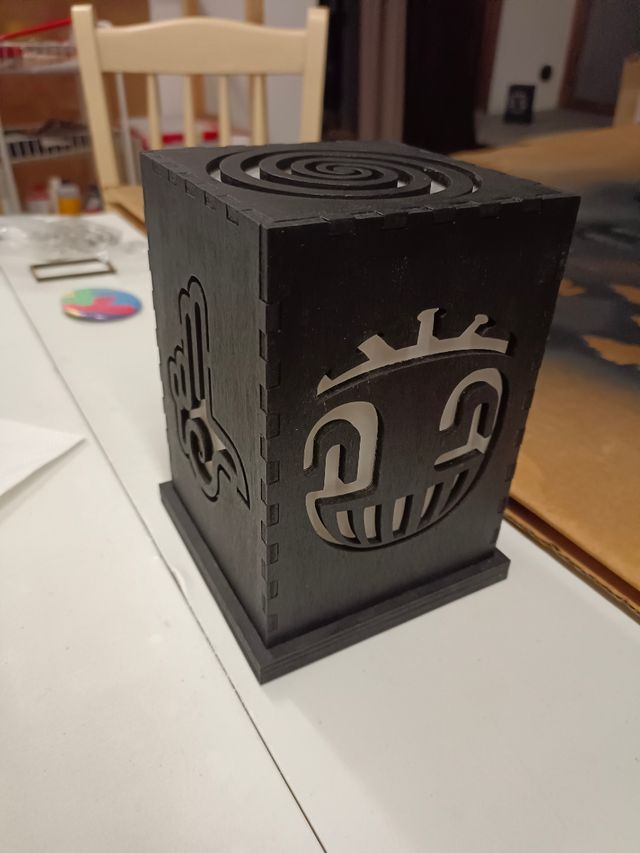 Lampada ornamentale Spiral Tribe - Legno