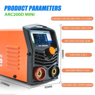 Soldador ARC200D más careta - Ligero y Portátil