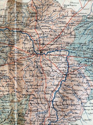 1902 -Salamanca antiguo mapa de la provincia