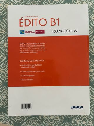 EDITO B1 ELEVE+DVD ROM ED.18