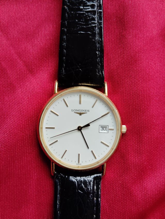 Longines caballero Quarzt chapado en oro 410€