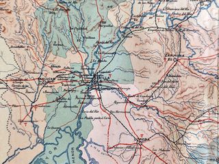 1901 -Sevilla antiguo mapa de la provincia