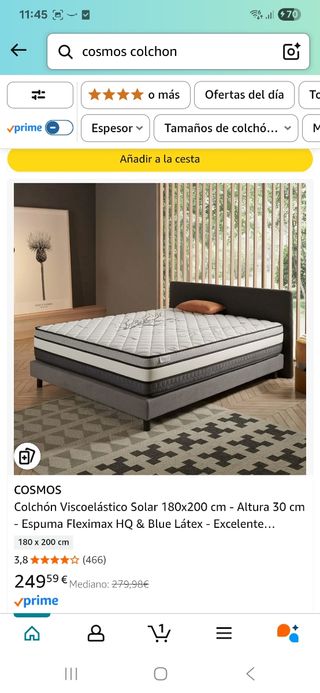 Cama tipo canapé de 150*200 + Colchon