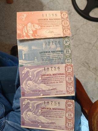 Lotería Nacional: 4 billetes antiguos