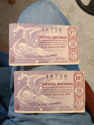 Lotería Nacional: 4 billetes antiguos