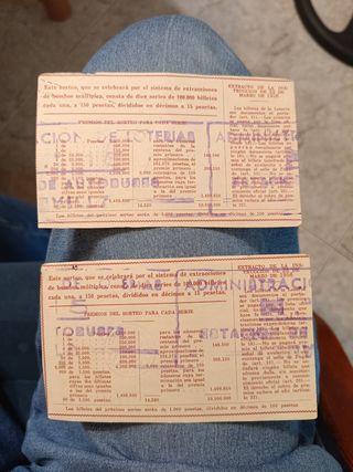 Lotería Nacional: 4 billetes antiguos