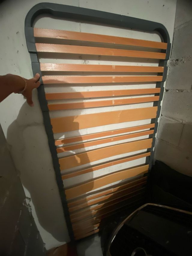 Base per letto in legno e metallo - 90 cm