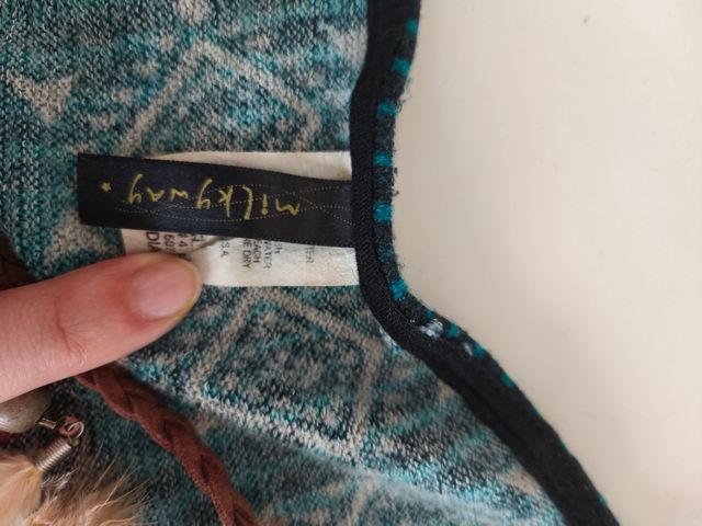 Poncho boho, kaftán, blusón hippie.