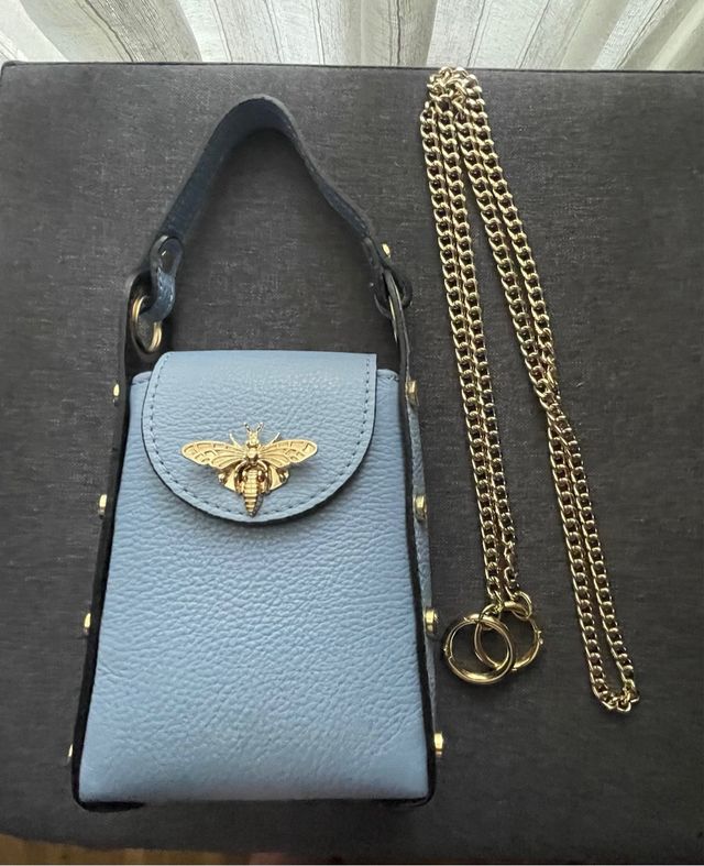 Bolso Vera Pelle azul pequeño