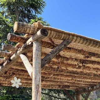 Toldo pérgola 4x3m - Tela coco marrón