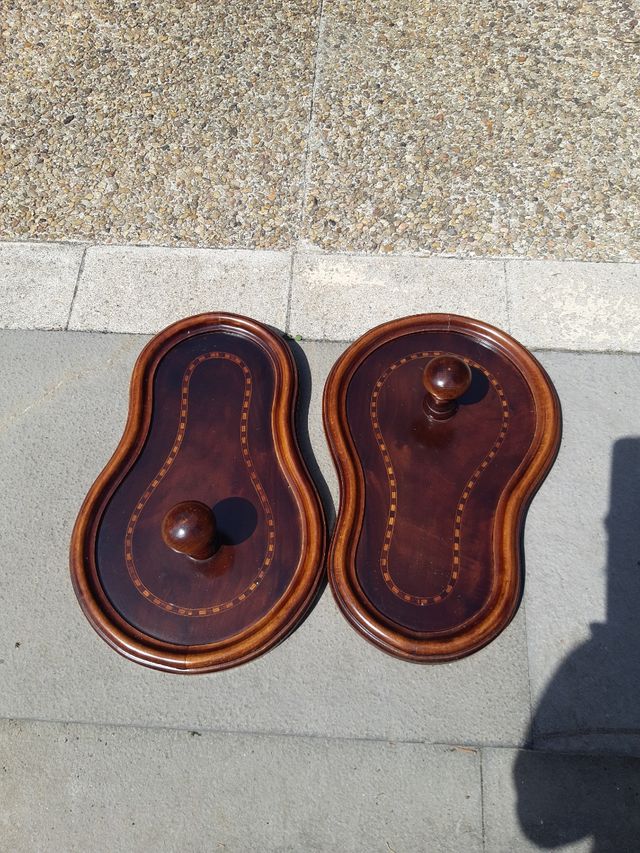 Percheros madera - 2 uds. estilo vintage