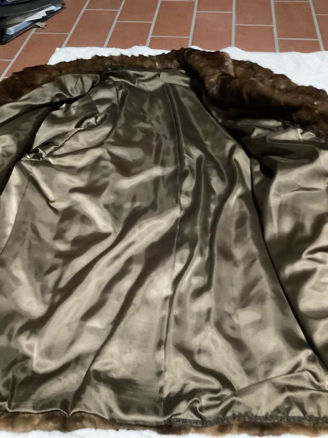 Giaccone ecopelliccia marrone vintage