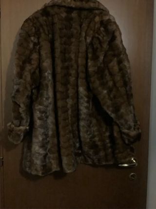 Giaccone ecopelliccia marrone vintage