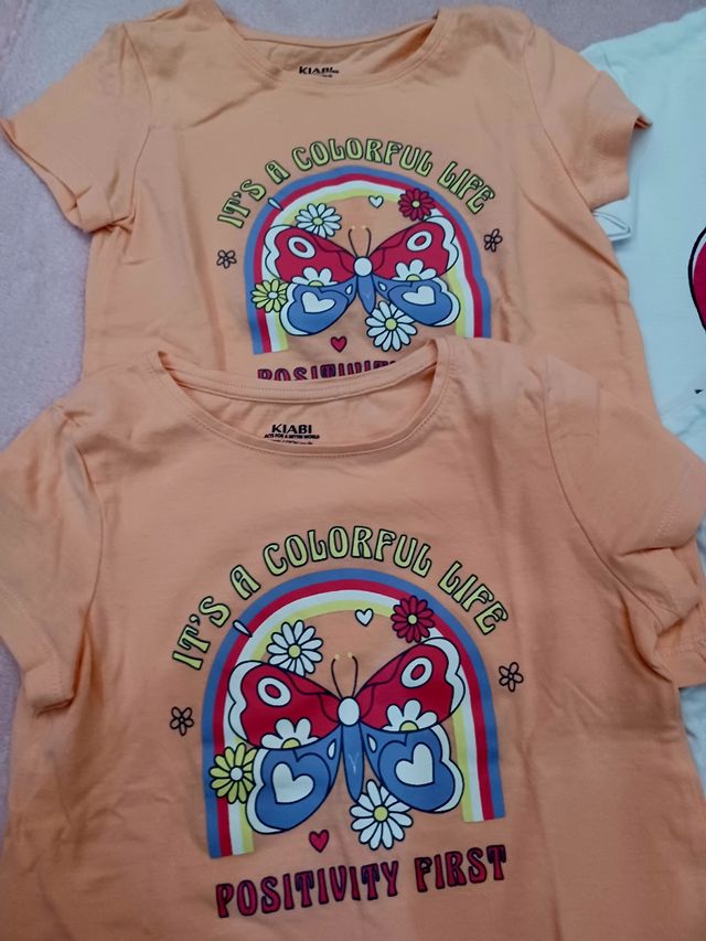 8 Camisetas Niñas - Kiabi y lefties talla 6 