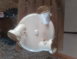 Lampara 3 focos  blanca