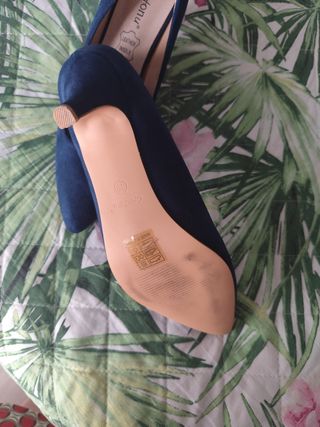 Zapatos tacón alto,  marca Greatonu - Azul marino