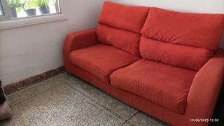 Sofá naranja 2 plazas