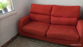Sofá naranja 2 plazas
