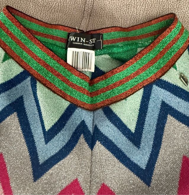 Pantaloni multicolor a zig-zag