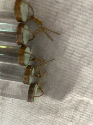 5 Barritas Cristal Lampara Vintage