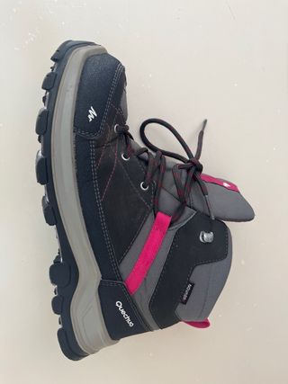 Botas trekking niña gris/rosa