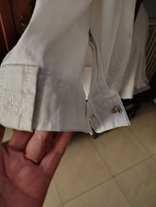 Pantalón Carolina Herrera blanco, XL