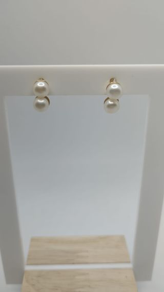 Pendientes oro 18k perlas QuickGold
