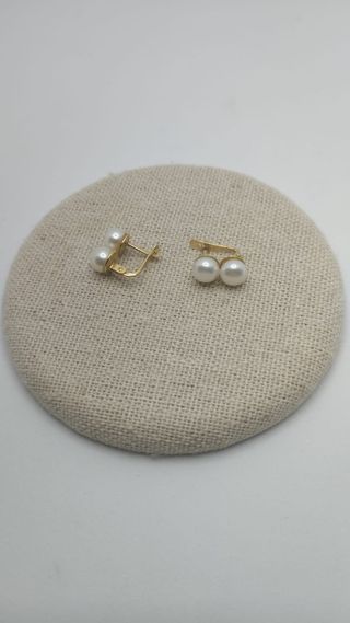 Pendientes oro 18k perlas QuickGold