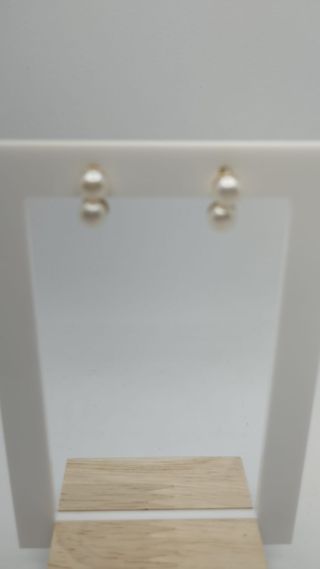 Pendientes oro 18k perlas QuickGold